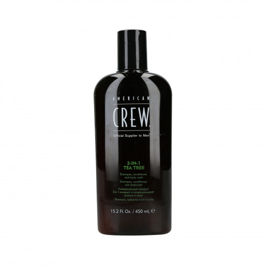 AMERICAN CREW Tea Tree Hair Champú, acondicionador y gel de ducha 3en1 450ml