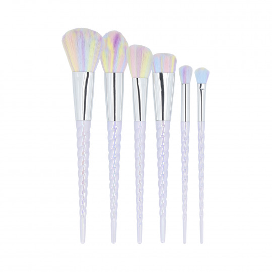 MIMO by Tools For Beauty, Set de 6 Brochas de Maquillaje, Unicornio, Pastel