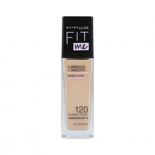 MAYBELLINE FIT ME LUMINOUS + SMOOTH Base de maquillaje 120 Classic Ivory 30ml - 1