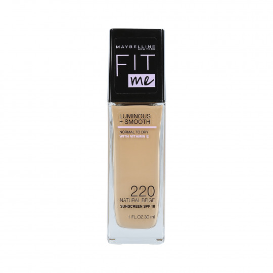 MAYBELLINE FIT ME LUMINOUS + SMOOTH Base de maquillaje 220 Natural Beige 30ml - 1